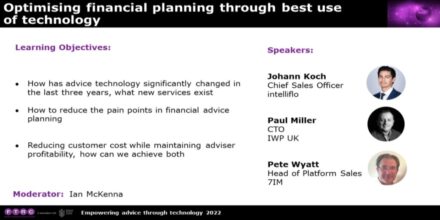 EATT 2022 Plenary Session 3: Optimising financial planning through best use of technology
