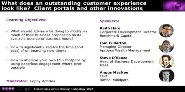 EATT 2022 Plenary Session 4: What does an outstanding customer experience look like? Client portals and other innovations