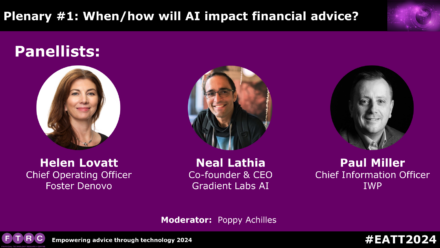 When/How will AI impact financial advice? – EATT2024 Plenary