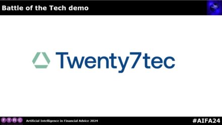 ARTIFICIAL INTELLIGENCE IN FINANCIAL ADVICE (AIFA) Demo – Twenty7tec